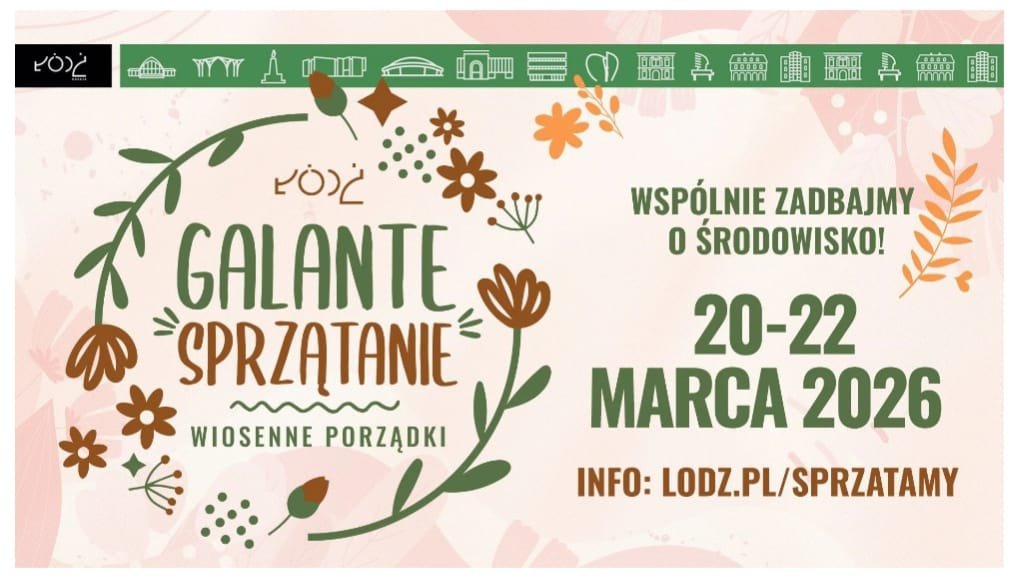 plakat zawierający informacje o akcji Galante Sprzątanie