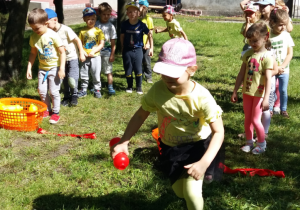 Dzieci z grupy trzeciej na zawodach sportowych